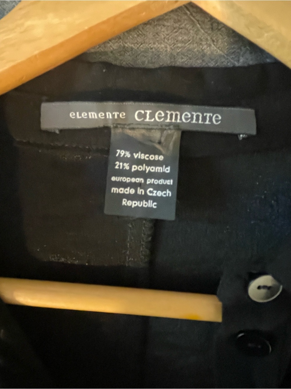 Elemente Clemente Black Solid Shirt Dress Collared Button Long Sleeve Midi S - Picture 5 of 6